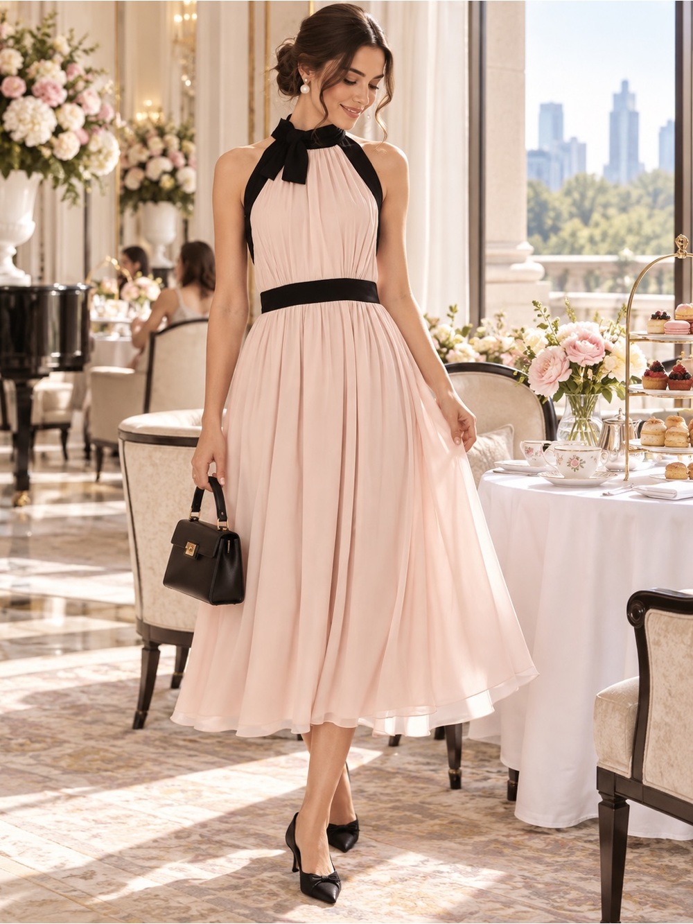 Kate Spade “Take a Bow” Ivory Midi Dress - Sz 6